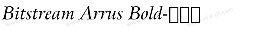 Bitstream Arrus Bold字体转换